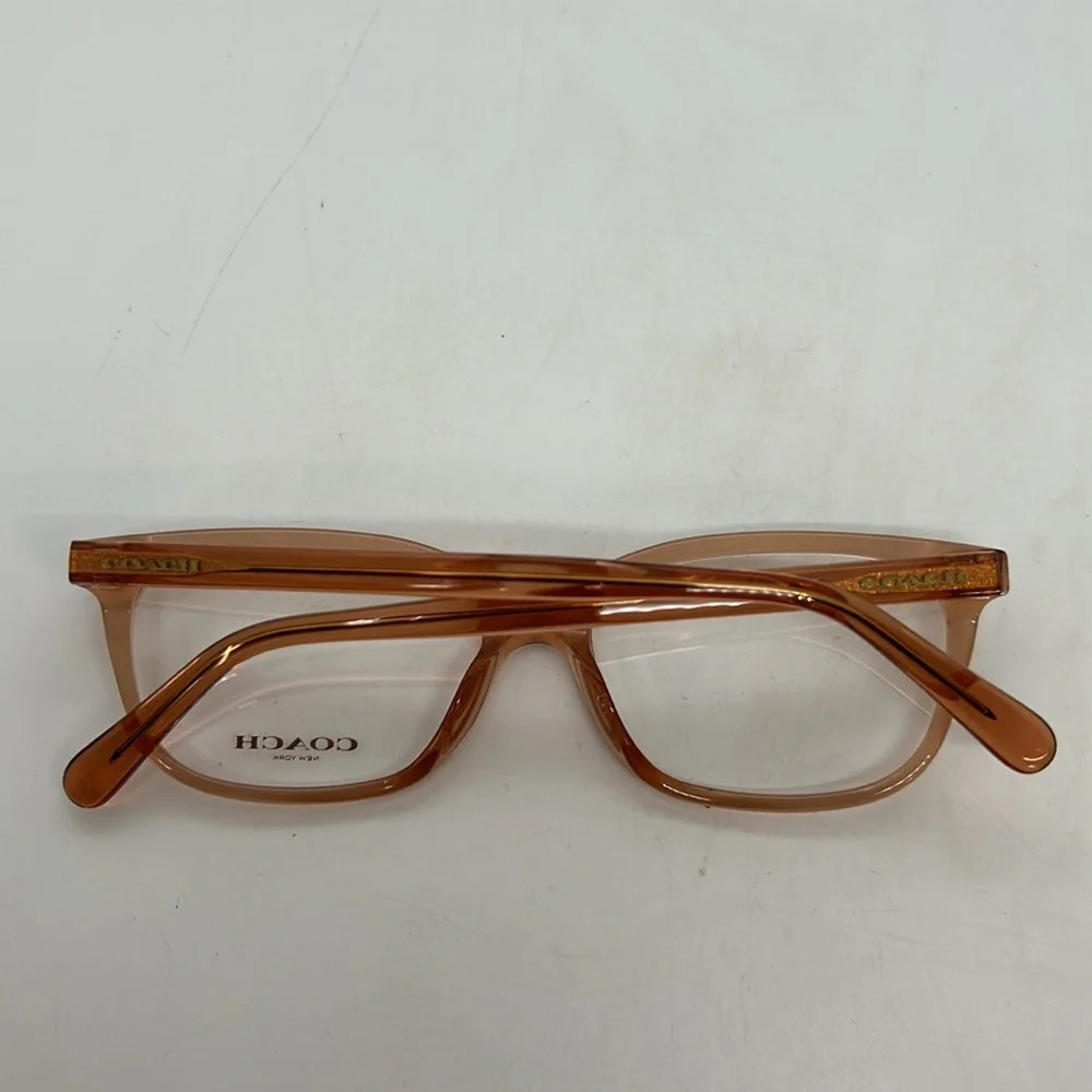 Coach HC6139U Eyeglasses Frames Case RXable 5822 Translucent Saddle NWT - Picture 7 of 8